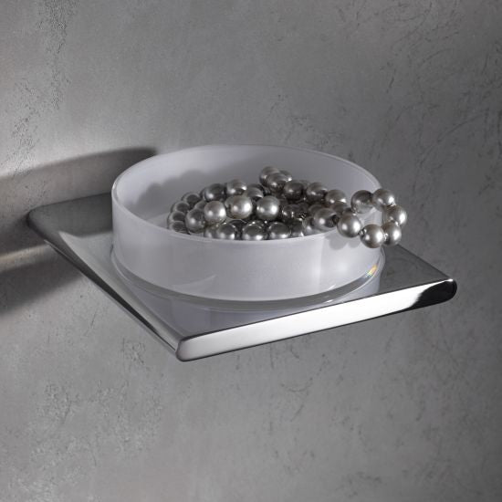 Keuco Edition 400 Shelf with Crystal Utensil Tray