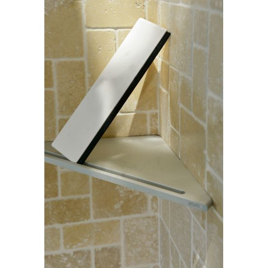 Keuco Edition 400 Corner Soap Shelf with Integrated Glass Wiper