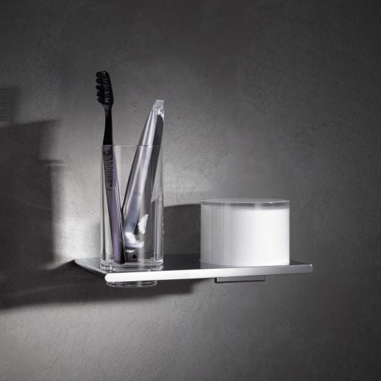 Keuco Edition 400 Tumbler &amp; Lotion Holder with Glass and Lotion