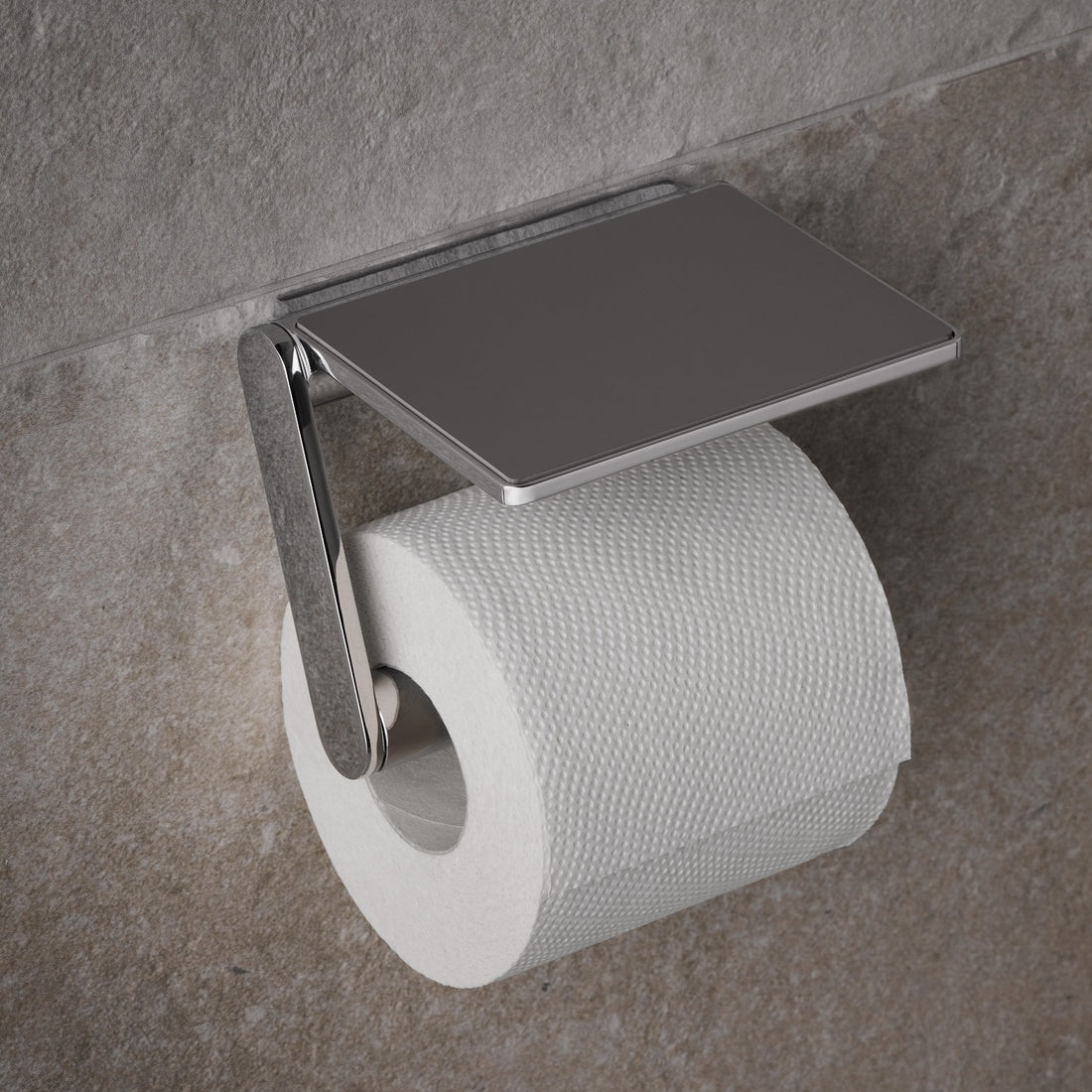 Keuco Plan Toilet Paper Holder with shelf
