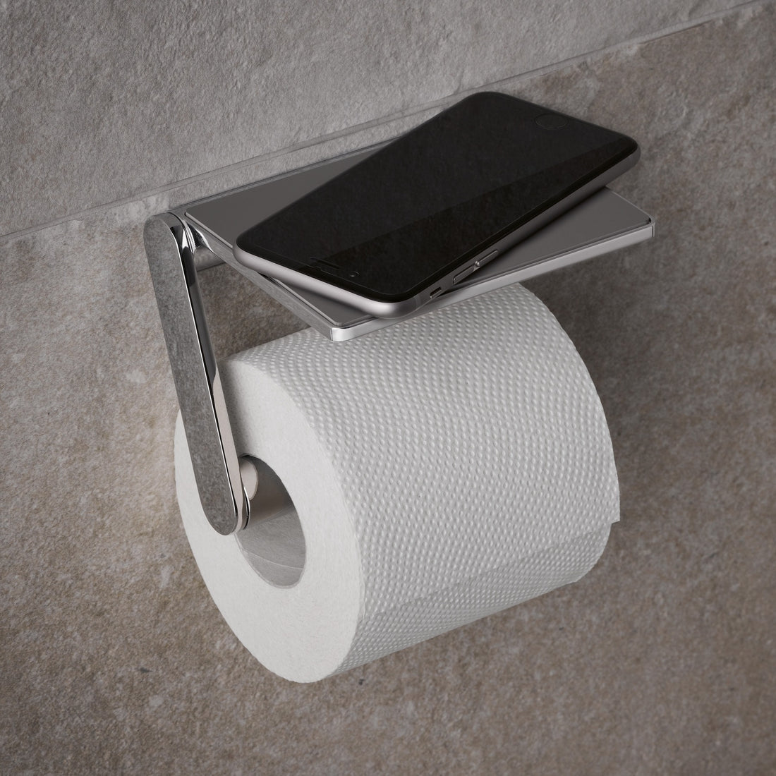 Keuco Plan Toilet Paper Holder with shelf