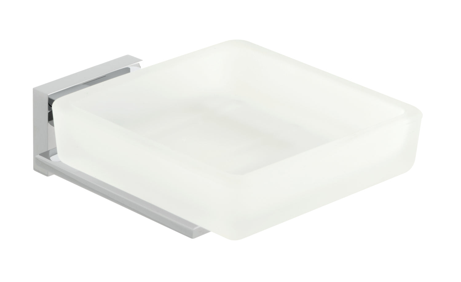 Vado Level Frosted Glass Soap Dish and Holder Wall Mounted