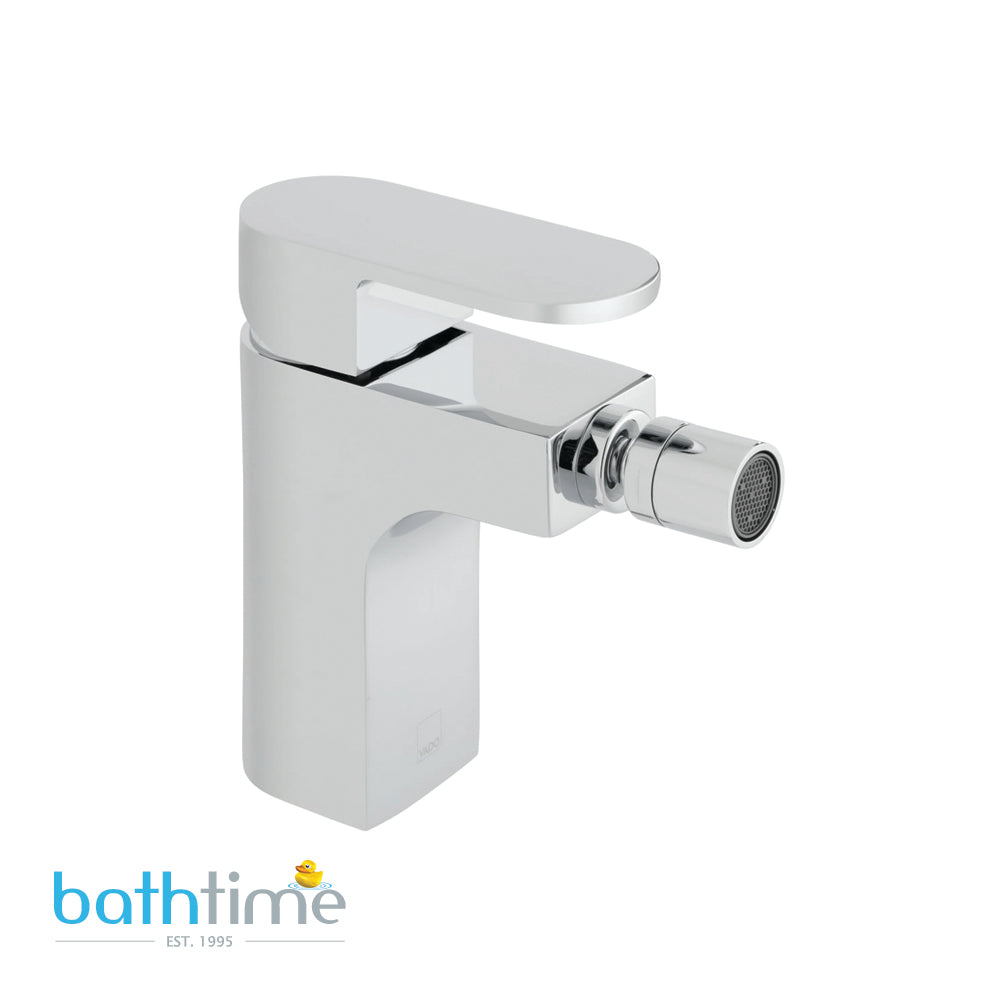 Vado Life Mono Bidet Mixer Smooth Bodied Single Lever Deck Mounted without Pop-Up Waste