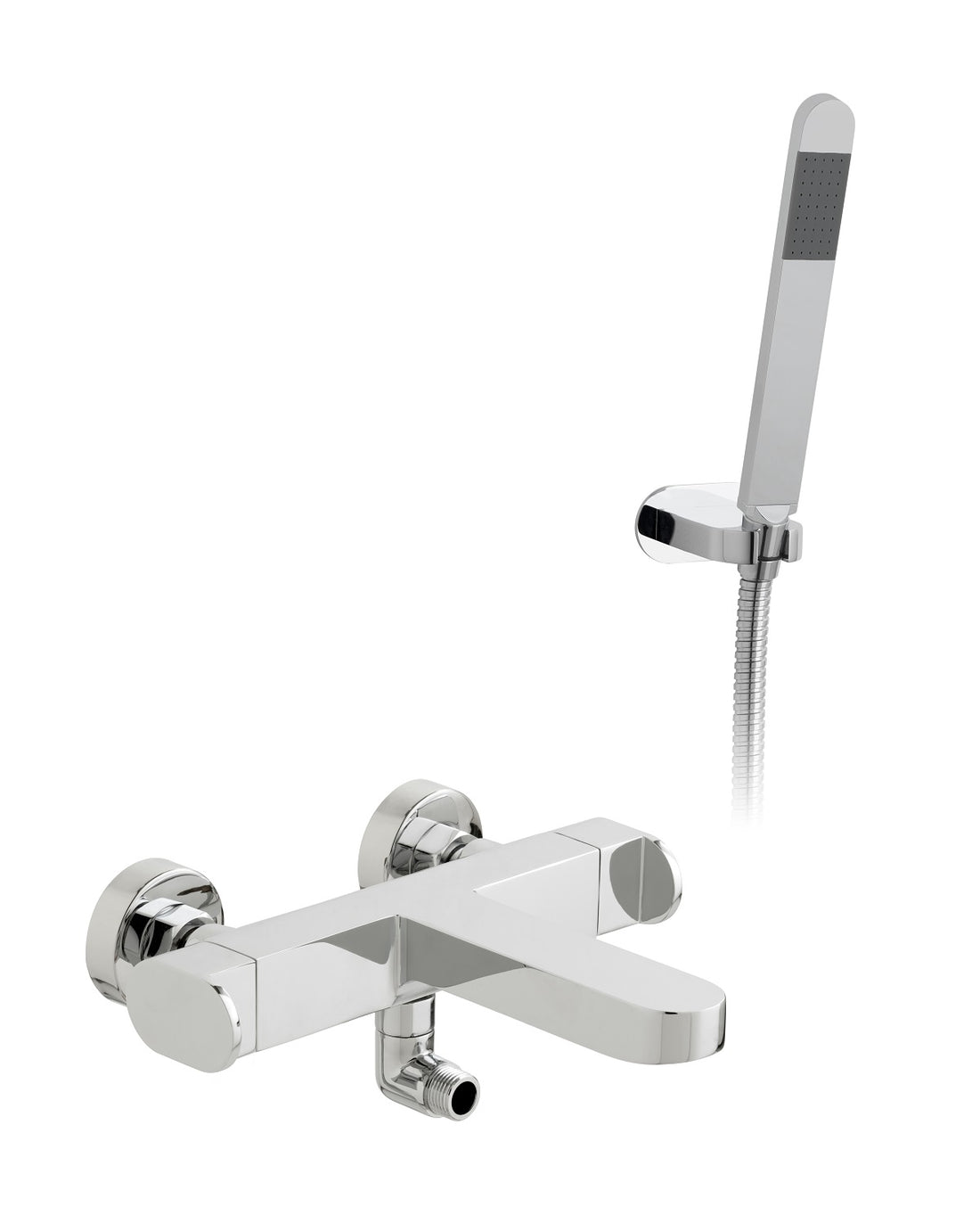 Vado Life Thermostatic Bath Wall Mounted Bath Shower Mixer with Shower Kit
