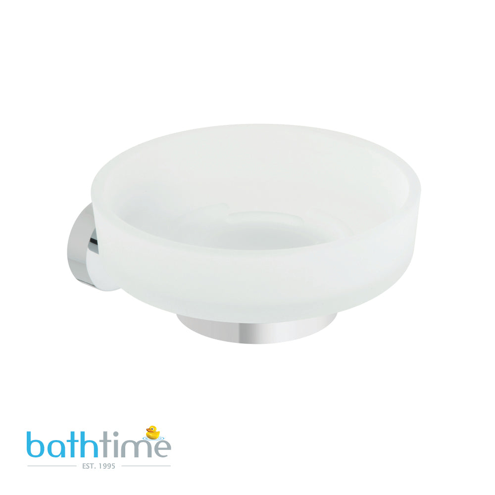 Vado Life Frosted Glass Soap Dish and Holder Wall Mounted
