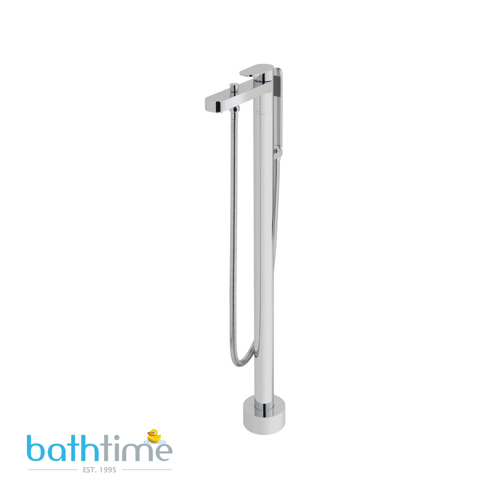 Vado Life Bath Shower Mixer with Shower Kit Single Lever Floor Mounted