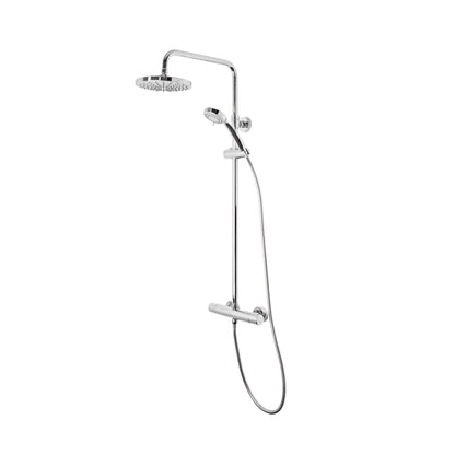 Tavistock Merit Round Exposed Bar Shower System with Fixed Head and Handset