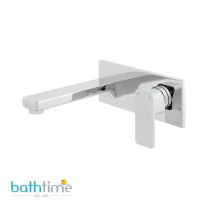 Vado Phase 2 Hole Basin Mixer Single Lever Wall Mounted with Rectangular Back Plate