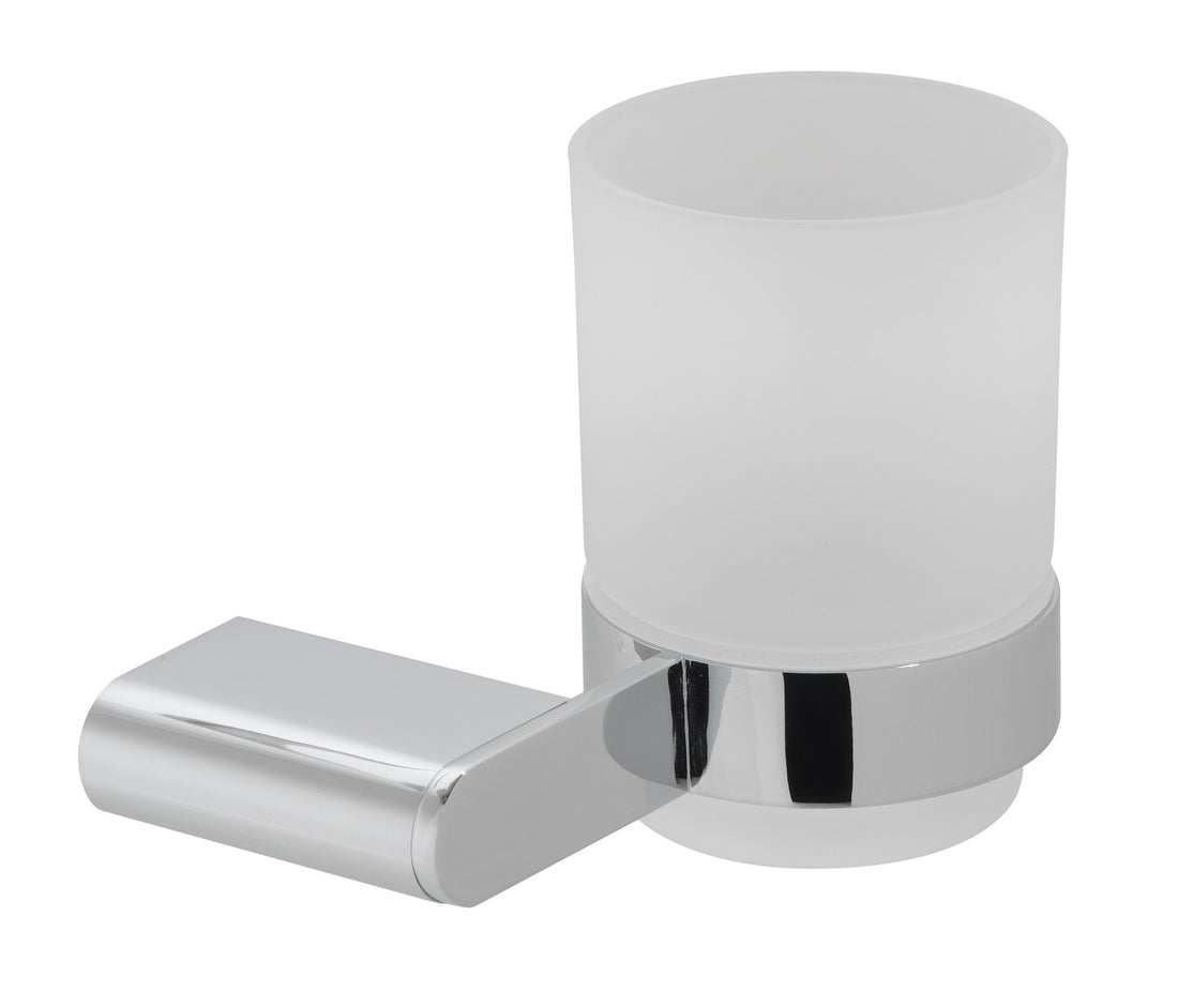 Vado Photon Frosted Glass Tumbler and Holder Wall Mounted