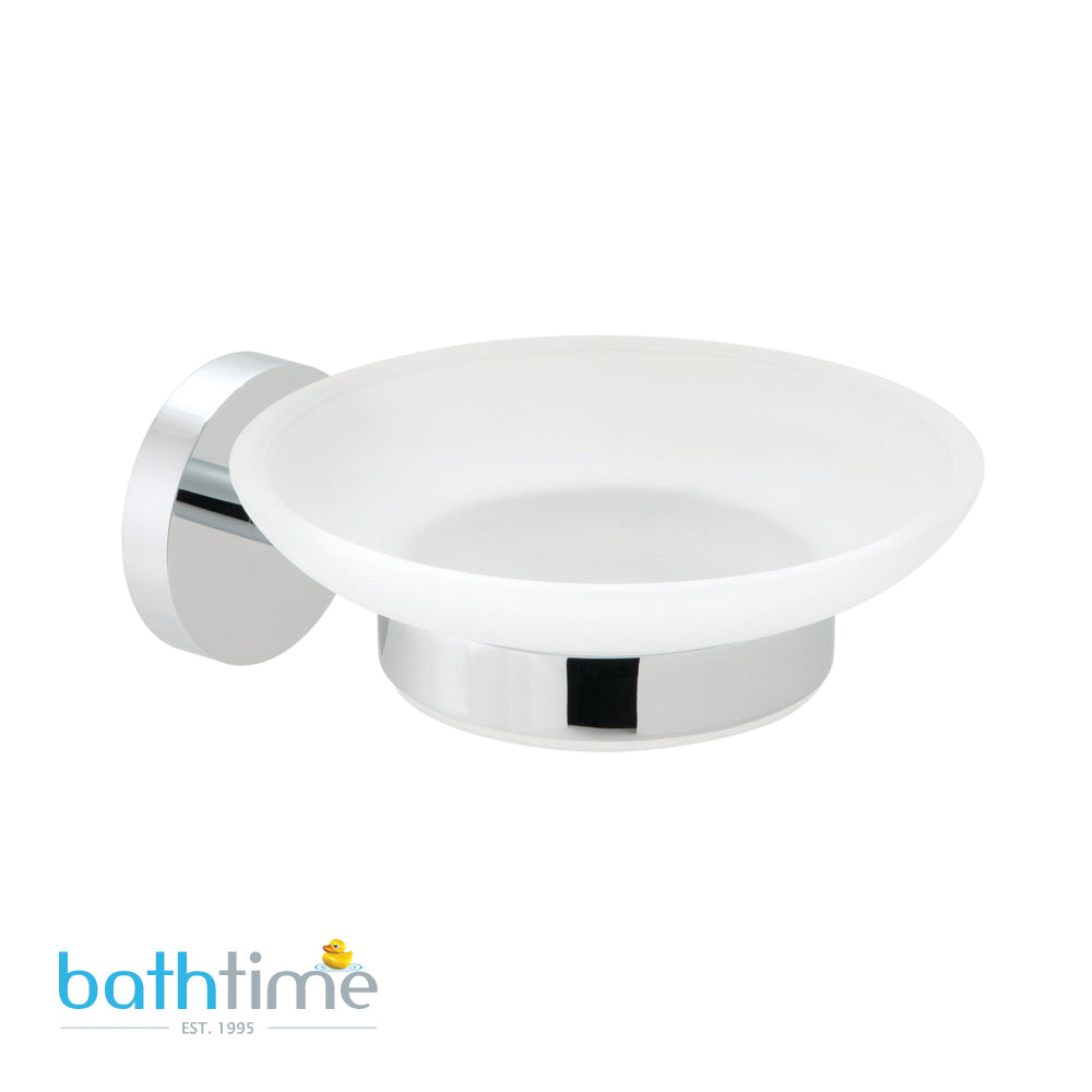 Vado Spa Frosted Glass Soap Dish and Holder Wall Mounted