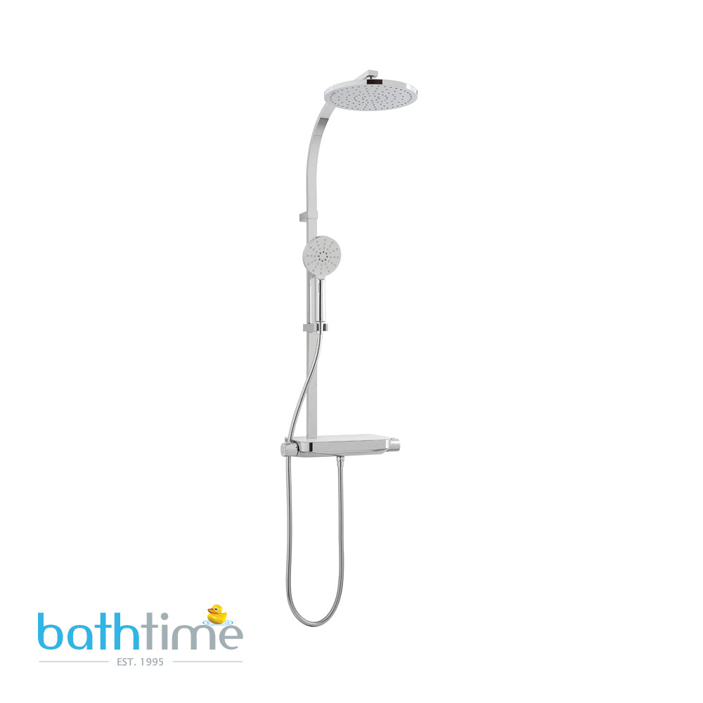 Vado Strata showering column with thermostatic shower shelf valve
