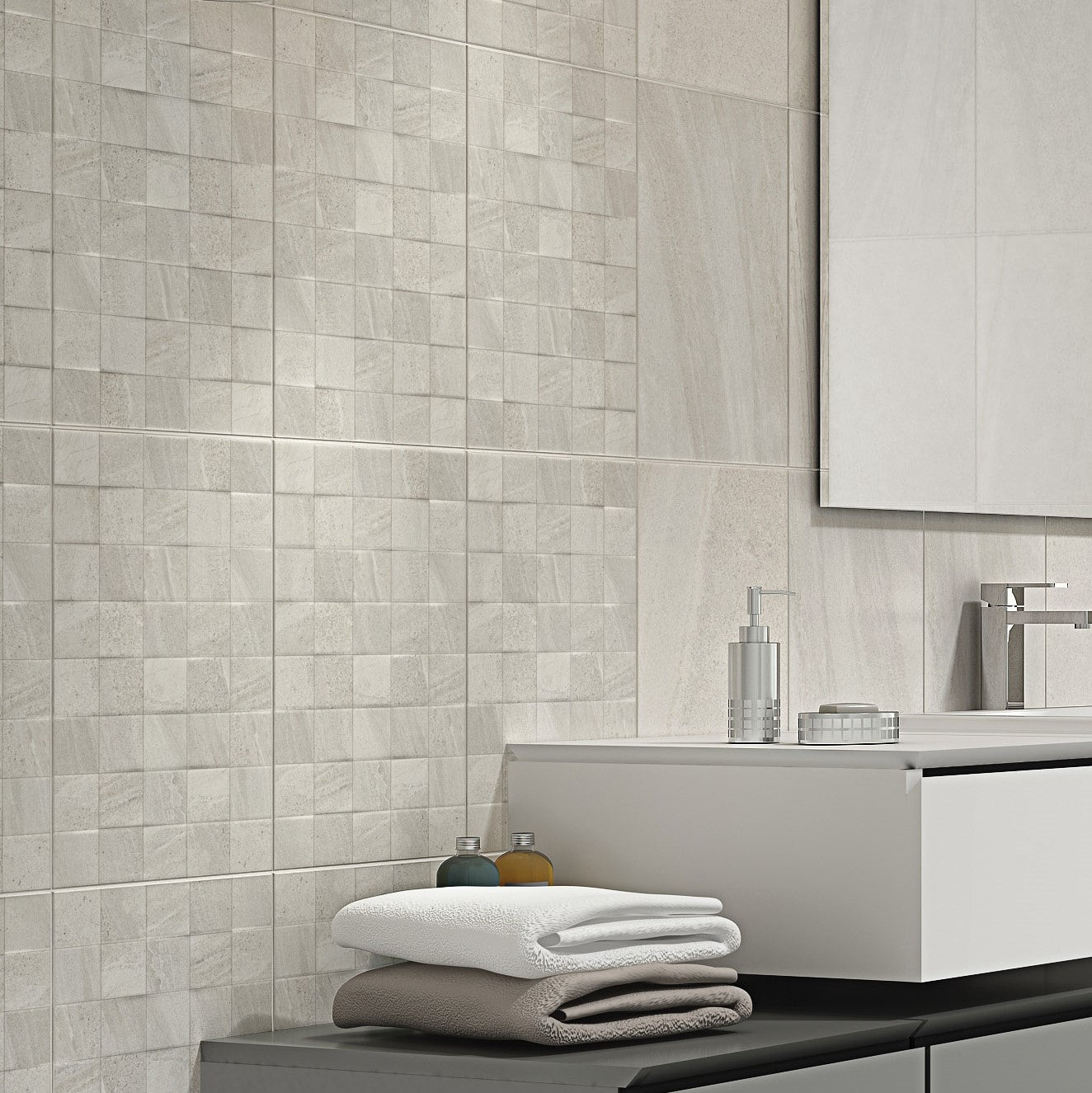 Jakarta White Décor Wall Tile - 25 x 40cm