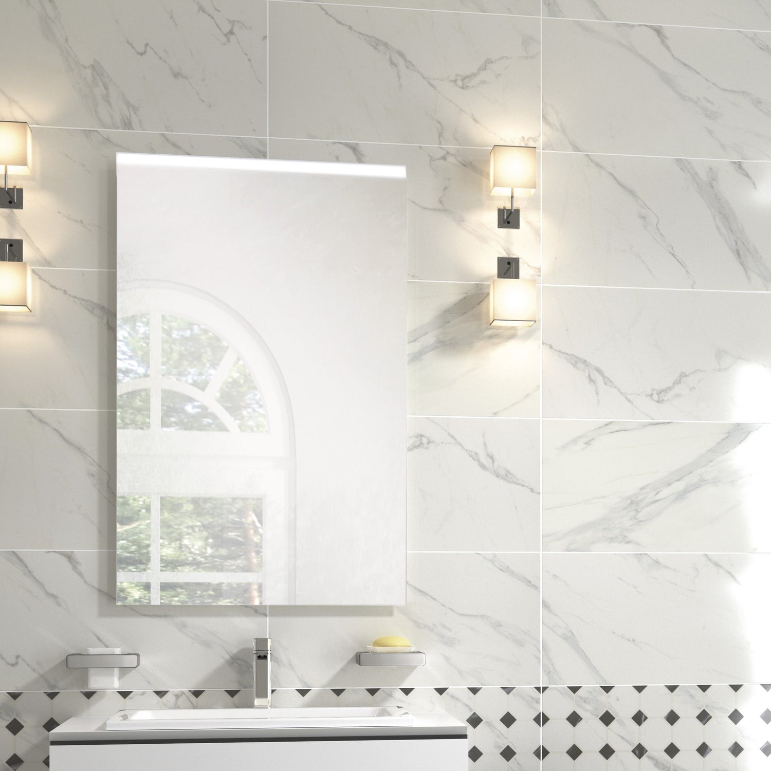 Line Cala White Wall Tile - 30 x 60cm