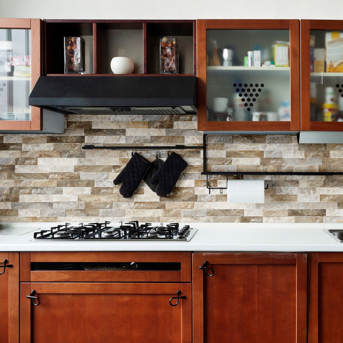 Chariot Brown Décor Wall Tile - 8 x 44.25cm