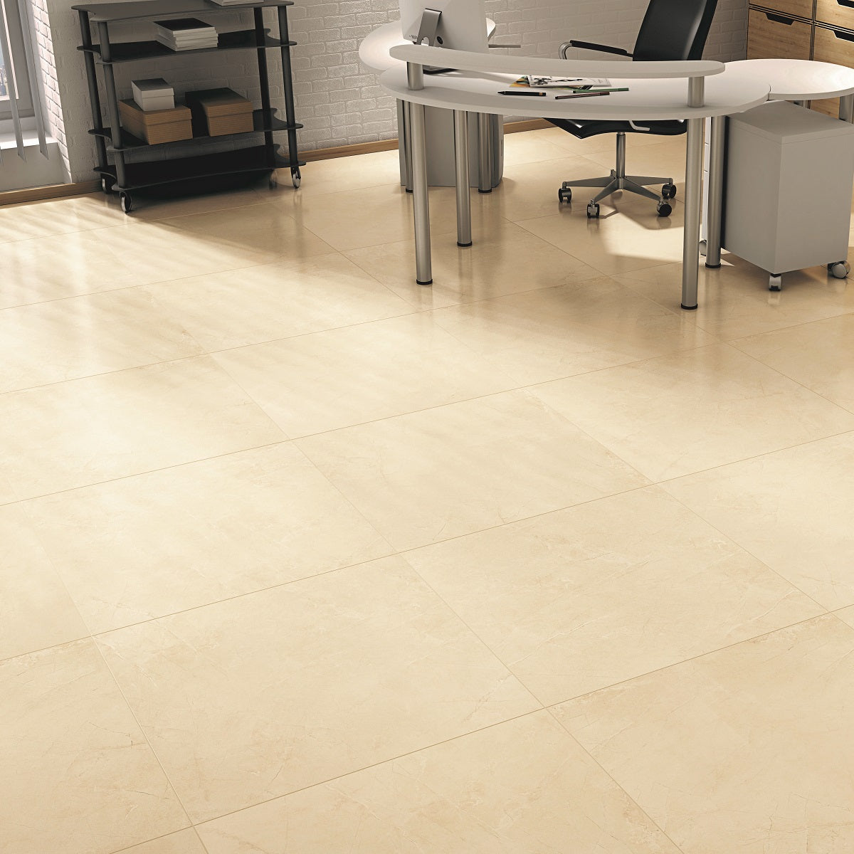 Tile Roke 80cm Cambridge Bone Floor Tile - 80 x 80cm – Bathtime UK