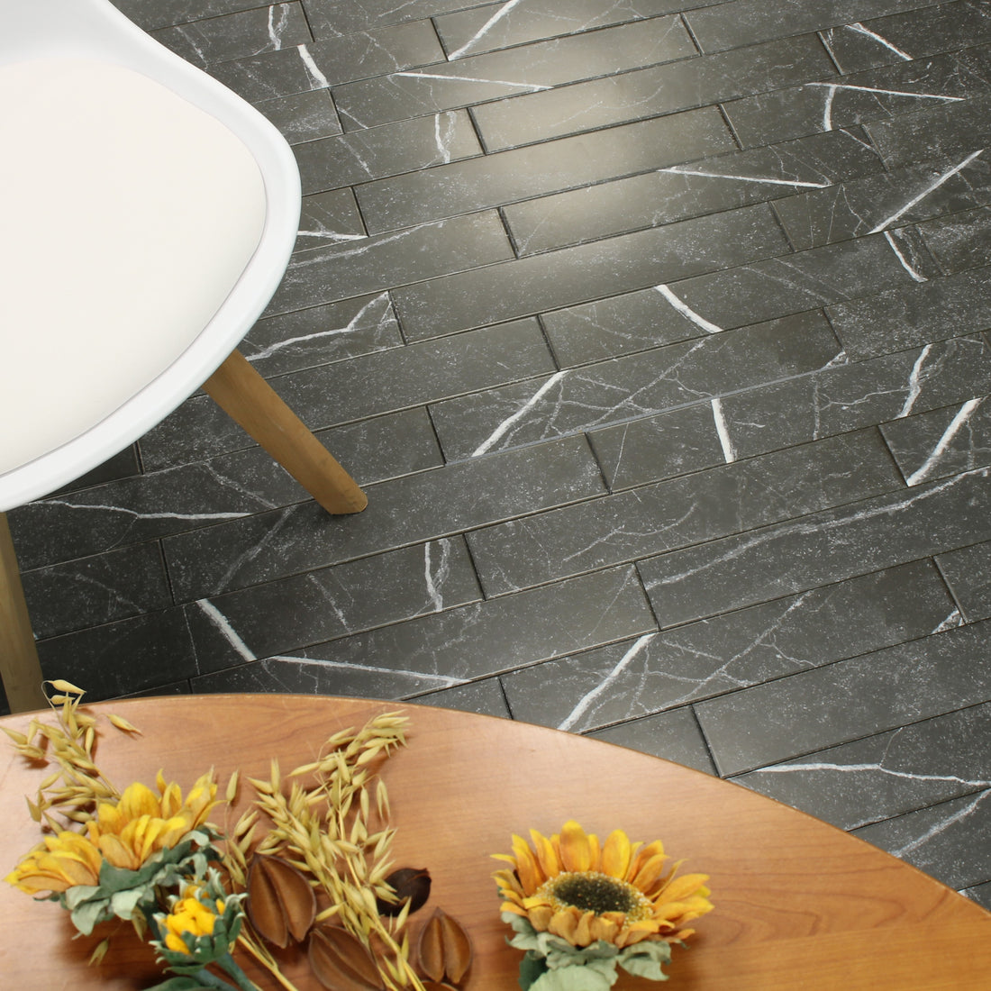 Turner Black Floor Tile - 8 x 44.2cm