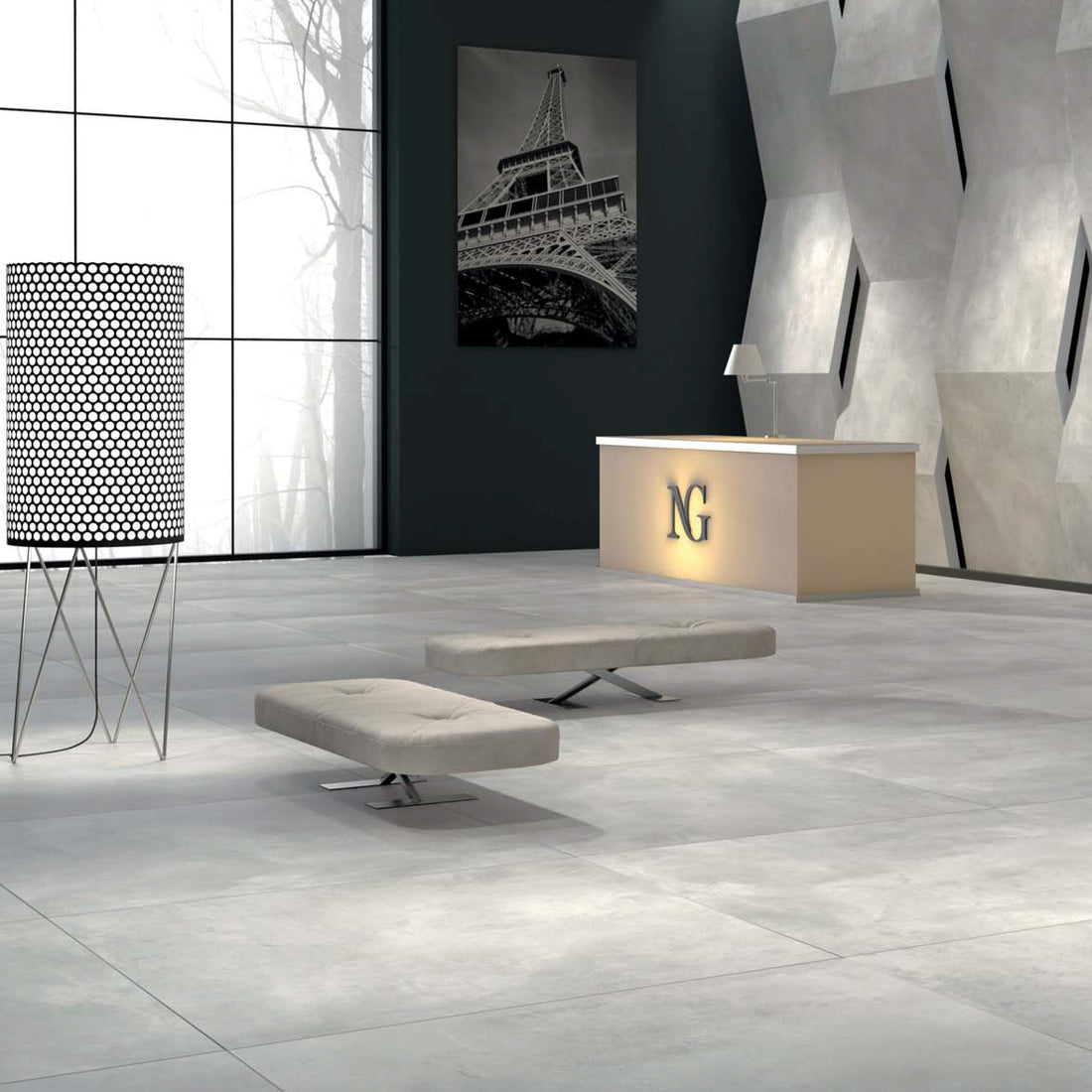 Zara Grey Floor Tile - 80 x 80cm