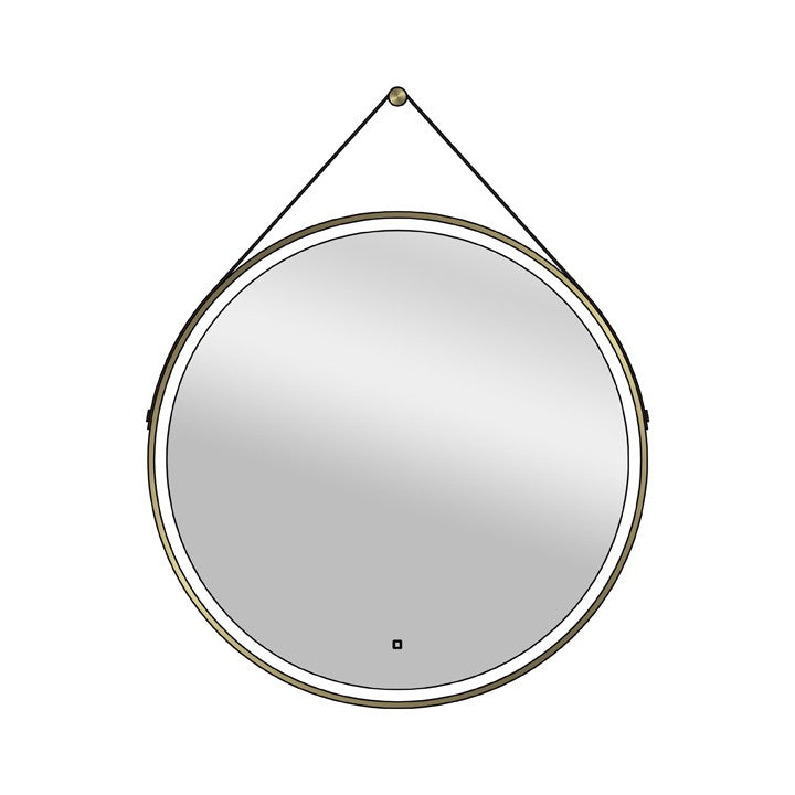 HIB Solstice 80 Mirror - Brushed Brass