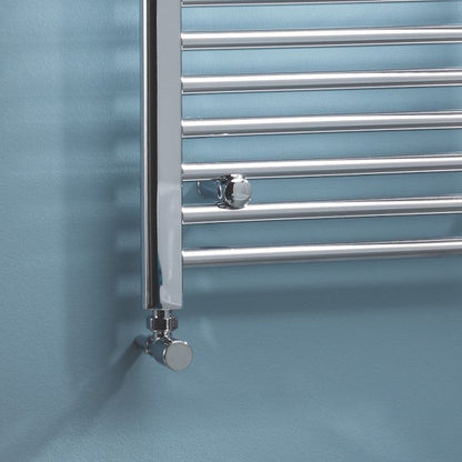 Chrome Straight Ladder Towel Radiator (1000mm High)  - Various Widths