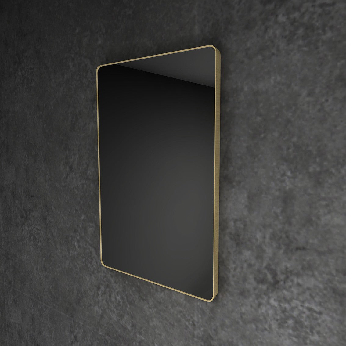 HIB Trim Curve 40 Mirror - Brushed Brass