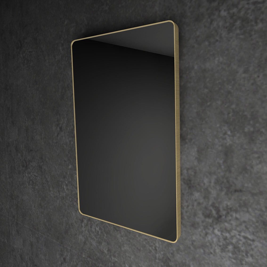 HIB Trim Curve 50 Mirror - Brushed Brass