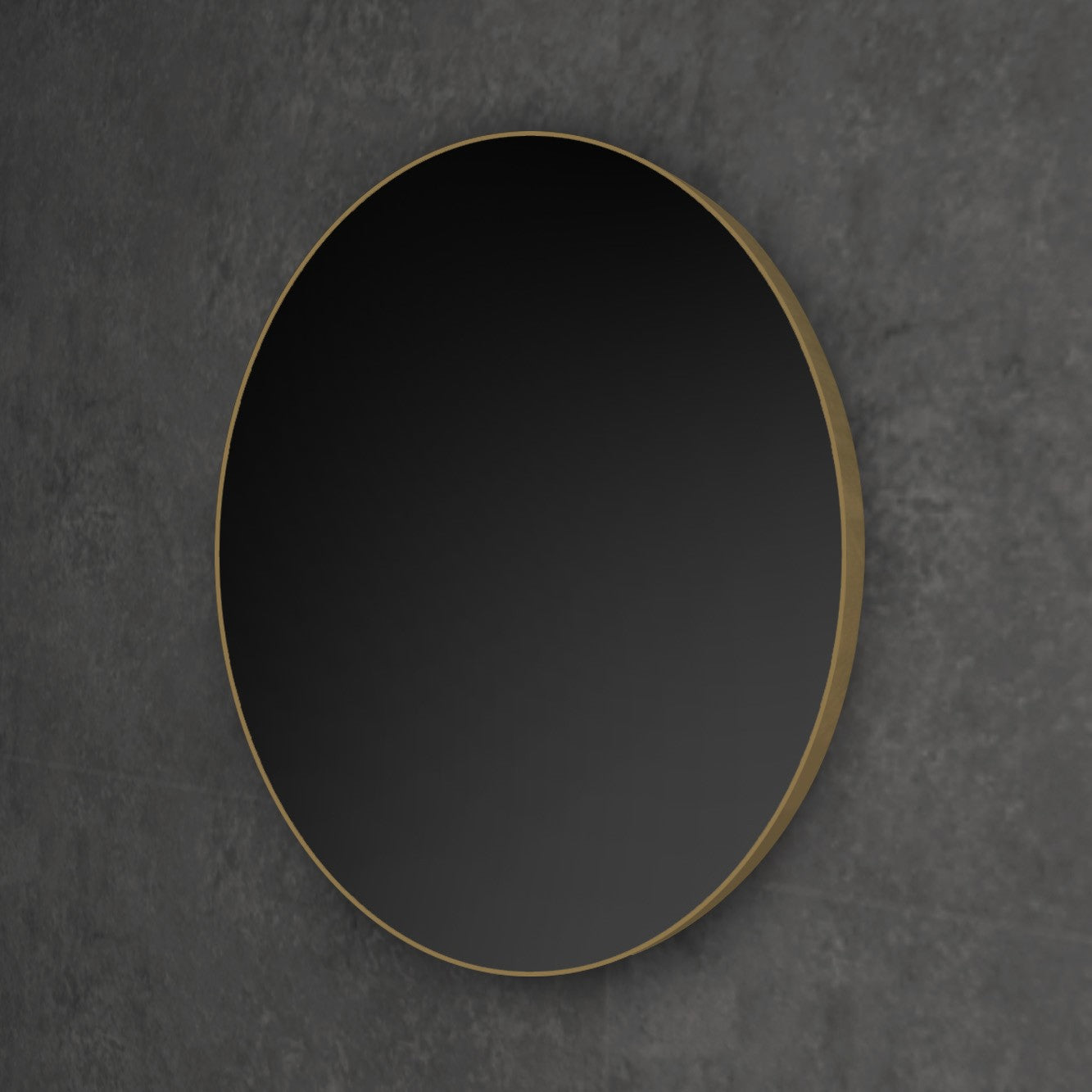 HIB Trim Round 80 Mirror - Brushed Brass