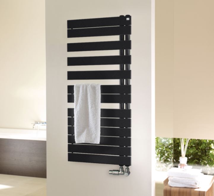 Zehnder Roda Spa Asymmetrical Volcanic Towel Radiator - Left Hand