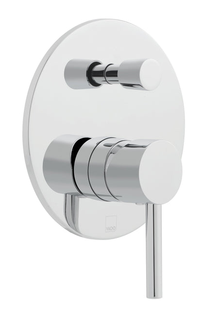 Vado Zoo 2 Outlet Single Lever Concealed Manual Valve with Diverter Round Backplate