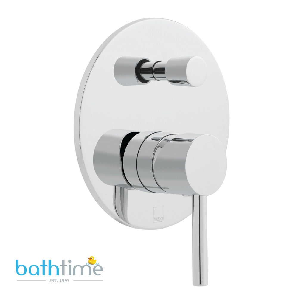 Vado Zoo 2 Outlet Single Lever Concealed Manual Valve with Diverter Round Backplate