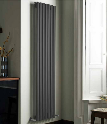 Cincinatti Anthracite Vertical Towel Radiator (Single Layer) - Various Sizes