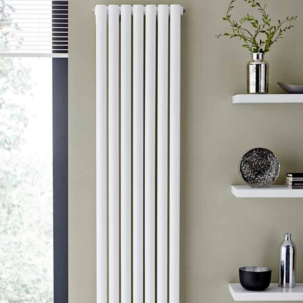 Cincinatti White Vertical Towel Radiator (Single Layer) - Various Sizes