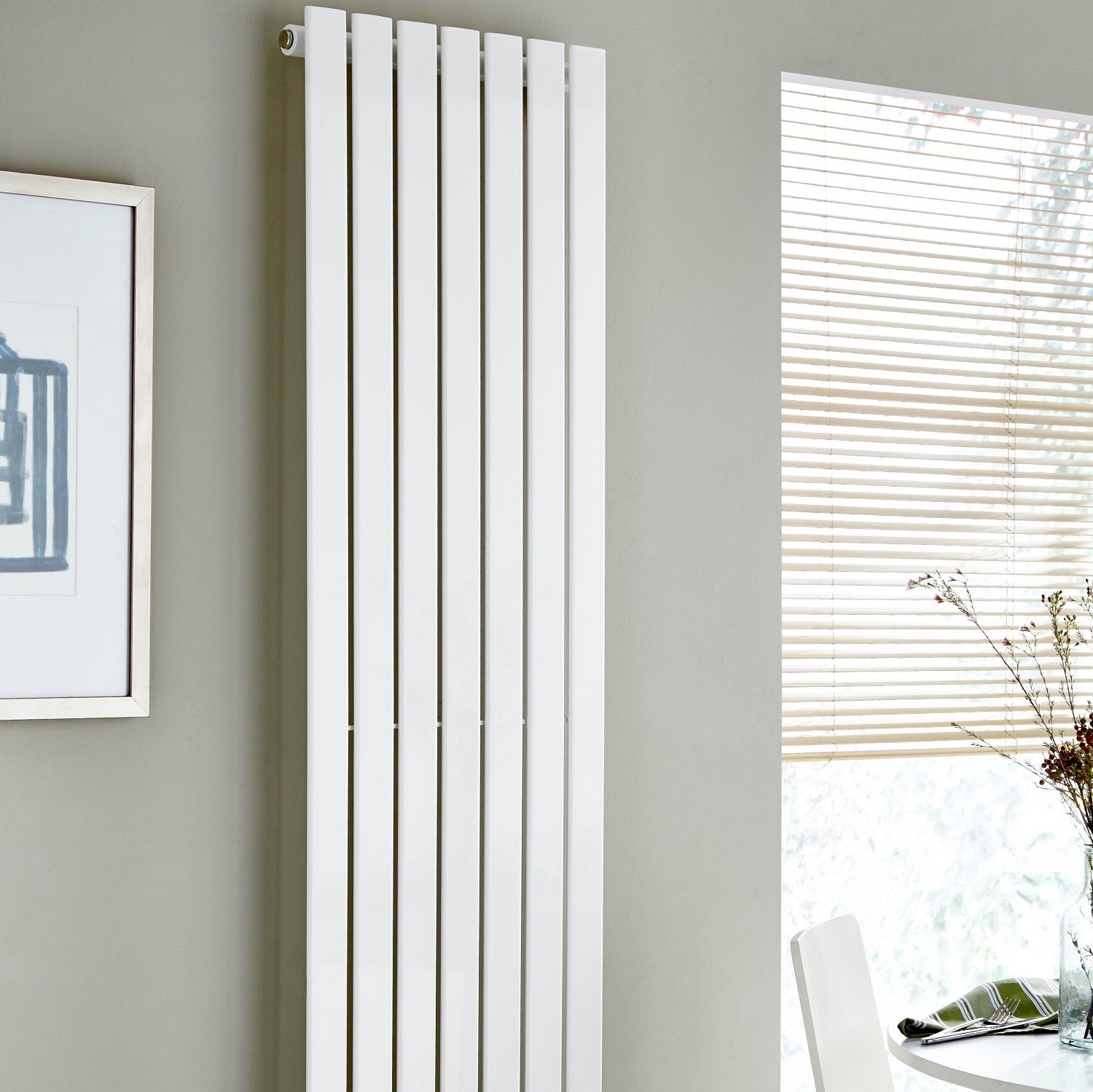 Dallas White Vertical Radiator - Various Sizes